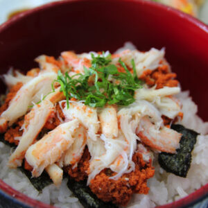 お手頃価格の親がに丼!あじろカフェなだばたで食べる冬の味覚!