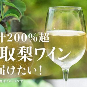 【クラウドファンディング】果汁200%超え!新しい特産品「鳥取梨ワイン」を全国へ|梅津酒造